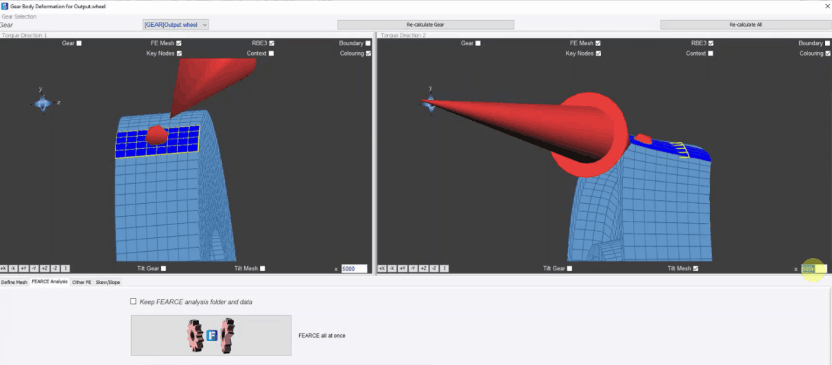 Spotlight feature: Gearbody deflection and integrated FE solver